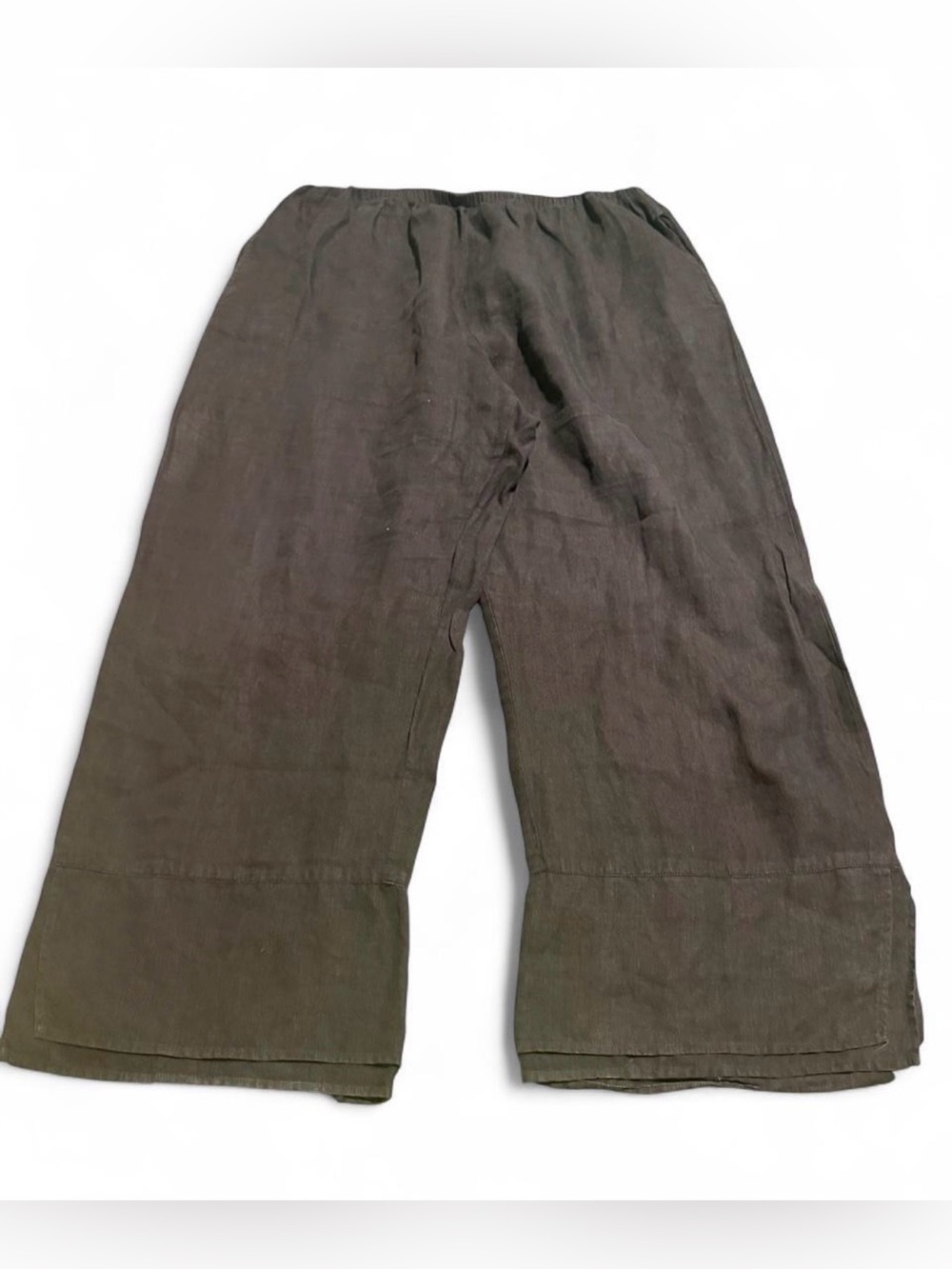 Wide leg Habitat black 100% linen pants with elastic waistband